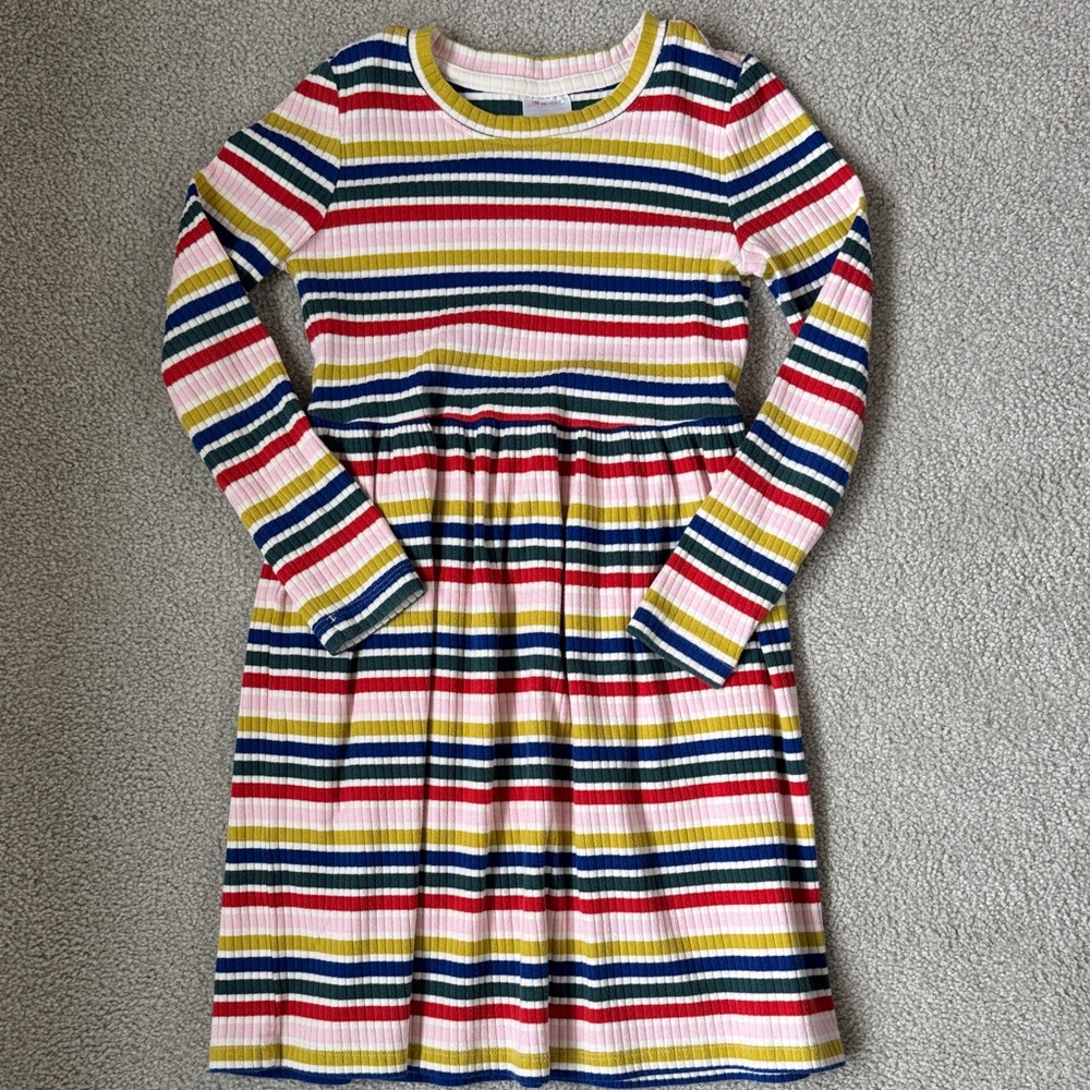 Hanna Andersson Colorful Striped Kids Dress